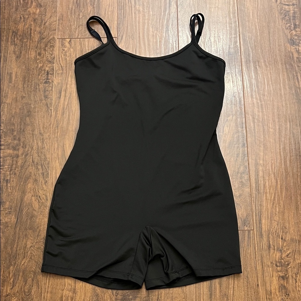 SHEIN Black Spaghetti Double Strap Undergarment, Size Large.